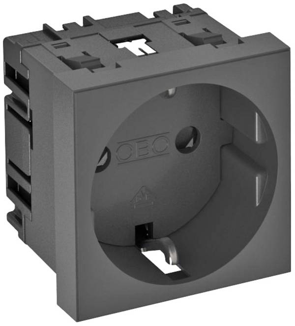 OBO Bettermann 6120016 Apparaatinzet Stopcontact (b x h x d) 45 x 45 x 42 mm 1 stuk(s) Grijs