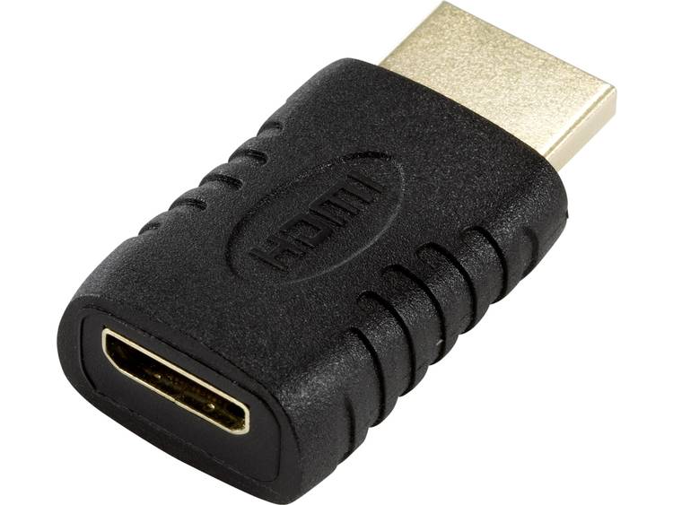 SpeaKa Professional HDMI Adapter [1x HDMI-stekker 1x HDMI-bus, mini] Zwart Vergulde steekcontacten