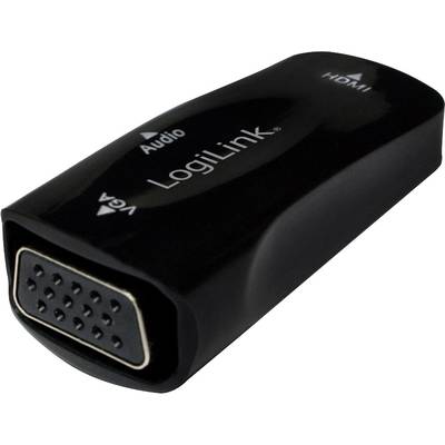 LogiLink CV0108  Adapter [1x HDMI-bus - 1x VGA-bus] Zwart  
