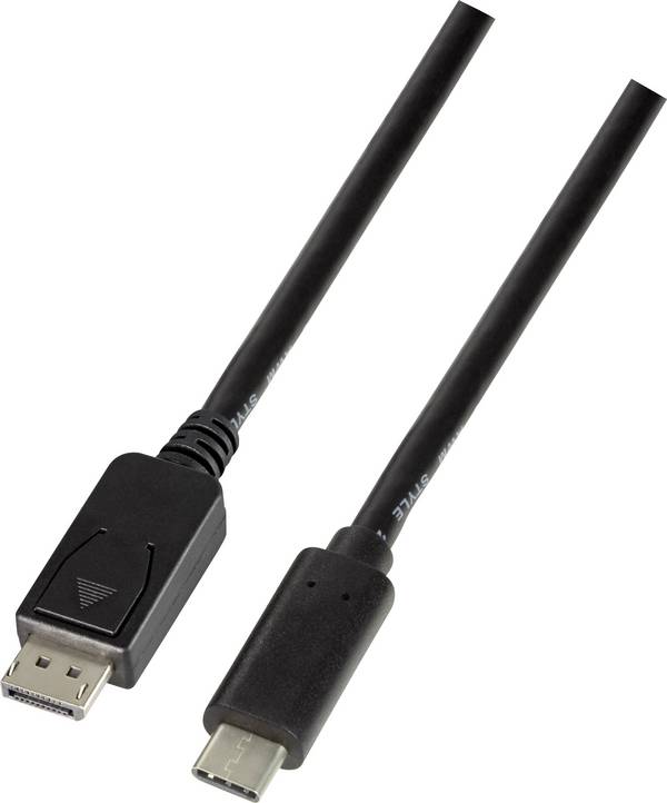 LogiLink UA0335 USB-C-displaykabel USB-C / DisplayPort Adapterkabel USB-C stekker, DisplayPort-stekker 1.80 m Zwart 4K UHD