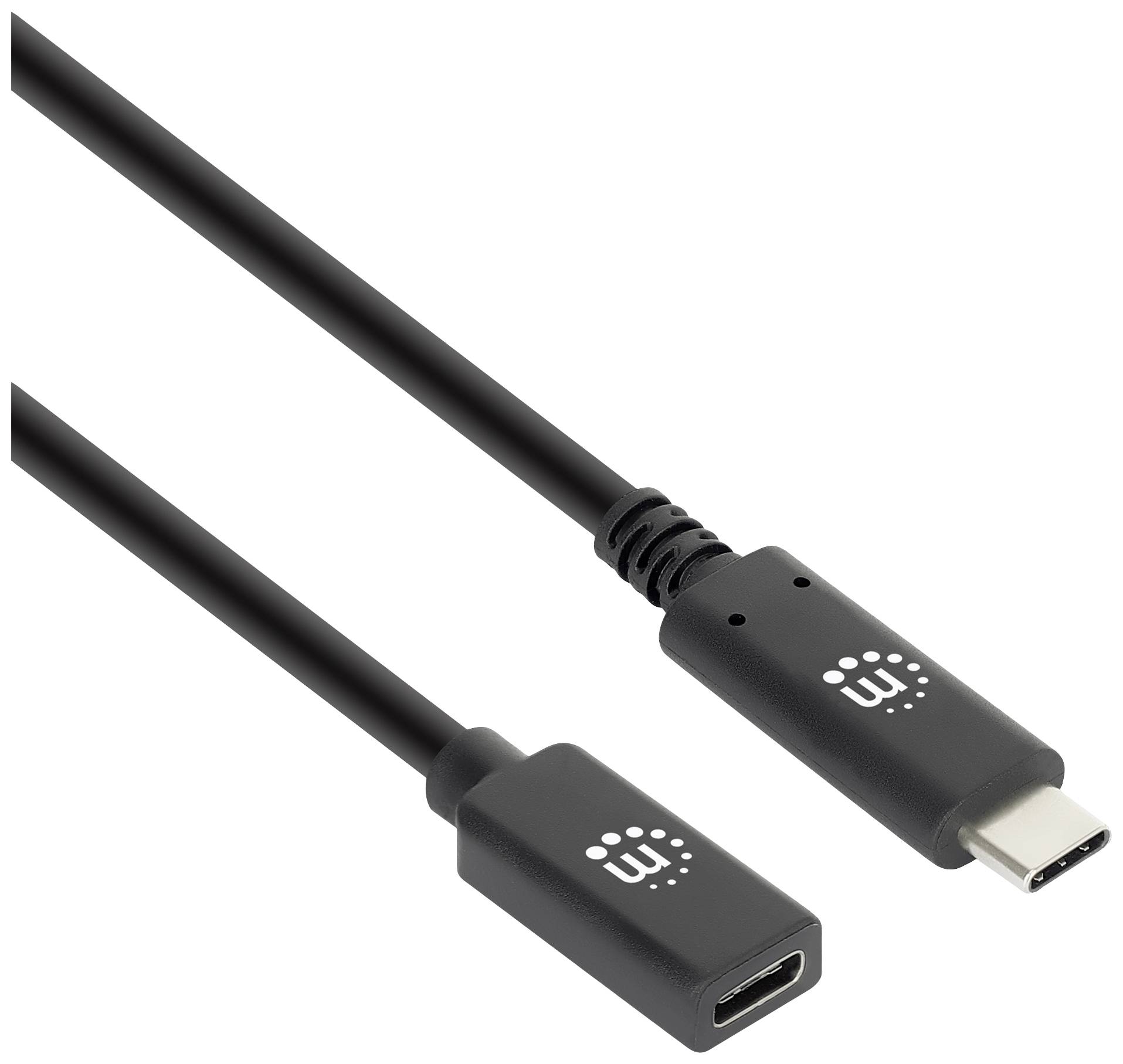 Manhattan 355230 USB-kabel USB 3.2 Gen2 USB-C stekker, USB-C bus 0.50 m Zwart-0