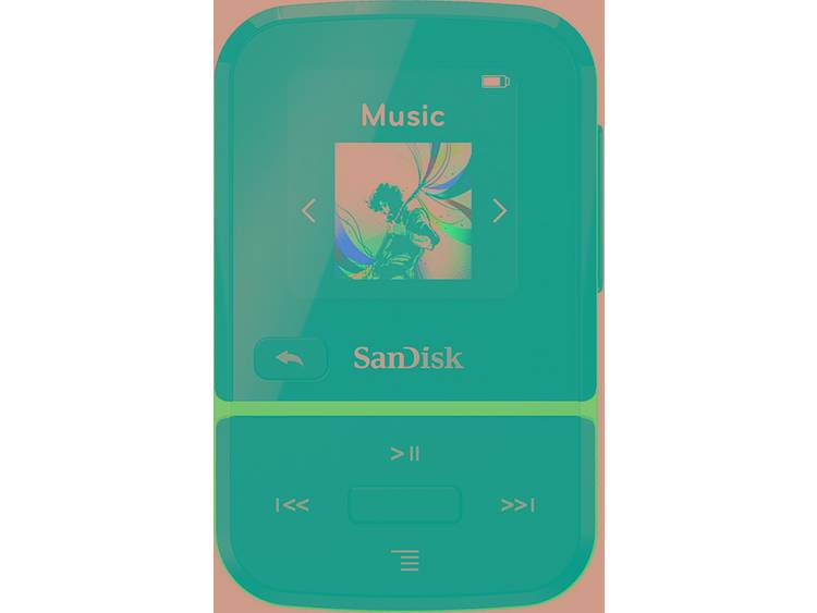 SanDisk Clip Sport Go MP3-speler 32 GB Blauw Bevestigingsclip, FM-radio, Spraakopname