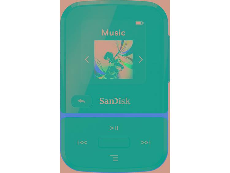 SanDisk Clip Sport Go MP3-speler 32 GB Rood Bevestigingsclip, FM-radio, Spraakopname