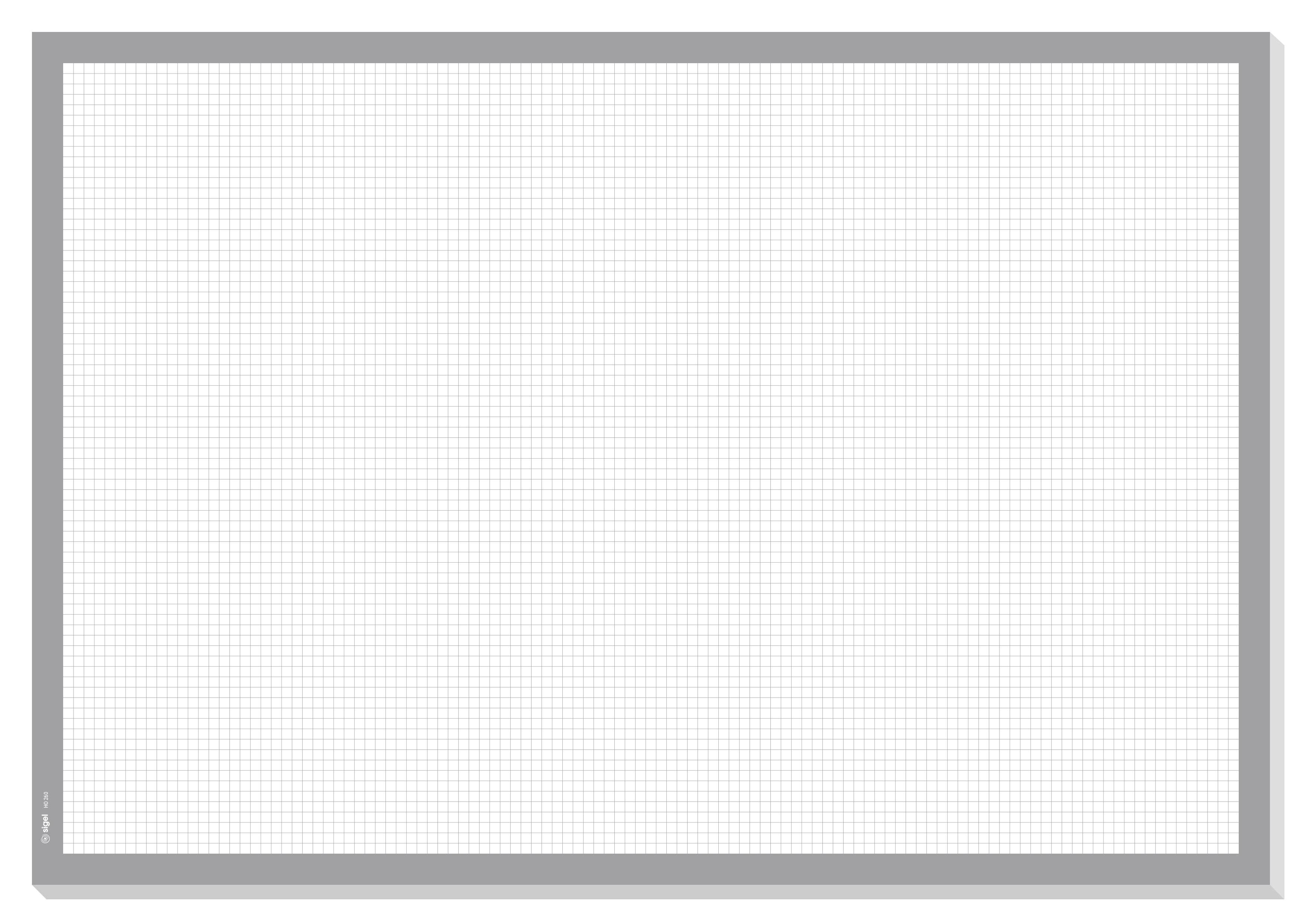 Sigel HO260 Papier Bureau onderlegger Geruit Wit, Grijs (b x h) 59.5 cm x 41 cm
