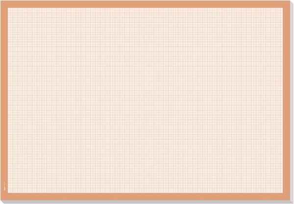 Sigel HO270 Papier Bureau onderlegger Millimeterpapier, Geruit Wit, Oranje (b x h) 59.5 cm x 41 cm