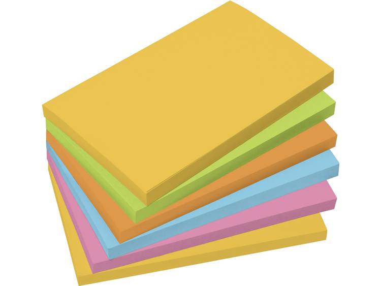 Sigel Plaknotitie MU121 125 mm x 75 mm Geel, Groen, Oranje, Blauw, Roze 1 pack