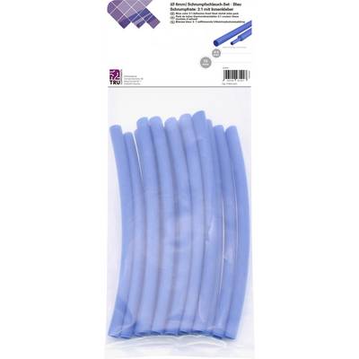Blauw krimpkousjes-set, 10 stuks, diameter 9 mm, krimpverhouding 3:1, geschikt voor bekabeling, transparant verpakt.