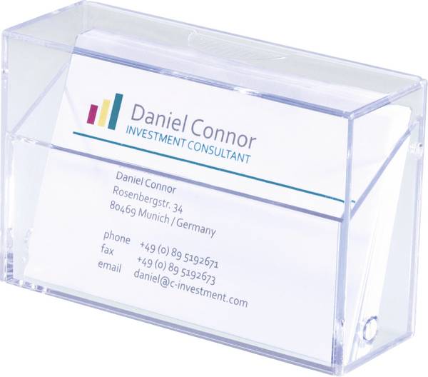 Sigel Visitekaart box VA110 Aantal vakken:1 100 kaarten Transparant 1 stuk(s)