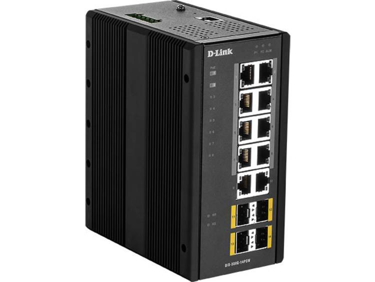 D-Link DIS-300G-14PSW Netwerk switch RJ45-SFP 10 + 4 poorten PoE-functie
