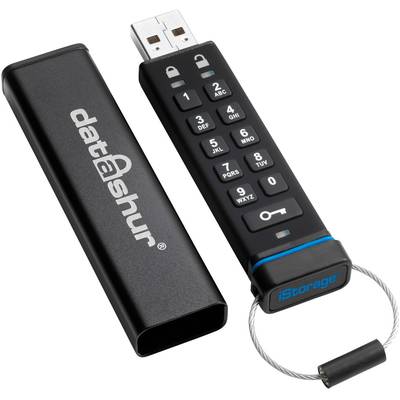 iStorage datAshur® IS-FL-DA-256-16 USB-stick 16 GB USB 2.0 Zwart