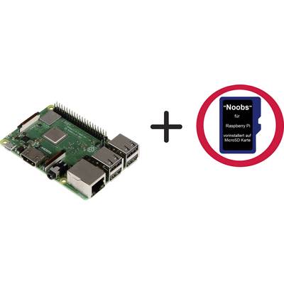 Raspberry Pi® RP 3B+ incl. 16GB Noobs Raspberry Pi 3 B+ 1 GB 4 x 1.4 GHz Incl. Noobs OS 
