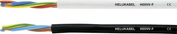 HELU H05VV-F Geïsoleerde kabel 3 G 2.5 mm² Zwart 29478 100 m