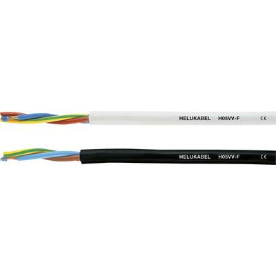 Twee elektrische kabels met elk meerdere geïsoleerde draden in verschillende kleuren: één met een witte mantel, de andere met een zwarte mantel.