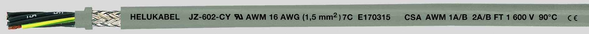 HELU JZ-602-CY Stuurstroomkabel 4 G 2.5 mm² Grijs 82961-500 500 m