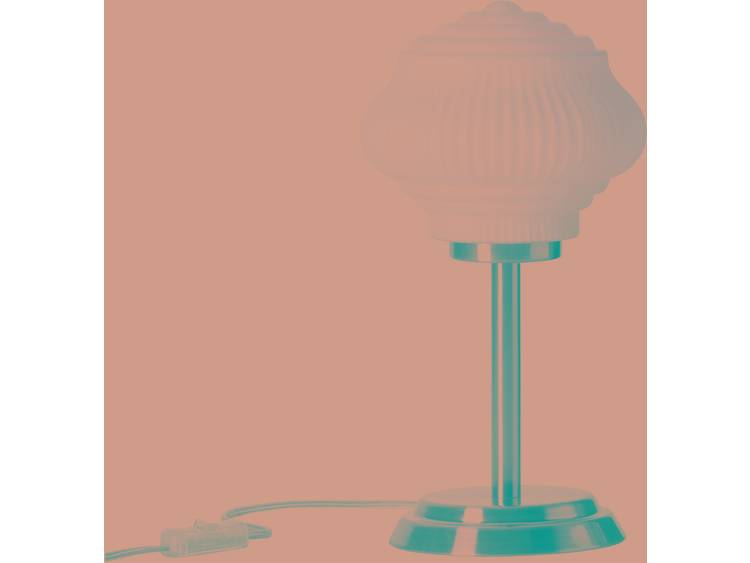 Tafellamp LED E14 25 W Energielabel: Afh. van lamp (A++ E) Brilliant Tanic 73247-13 Nikkel, Wit (mat