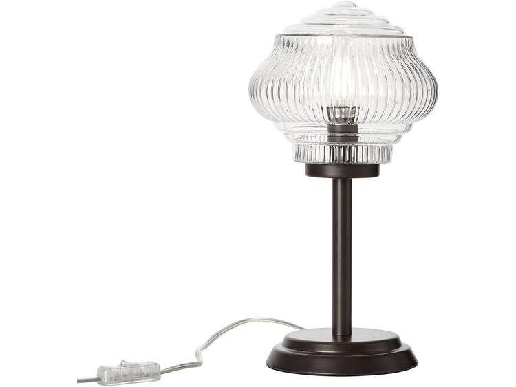 Tafellamp LED E14 25 W Energielabel: Afh. van lamp (A++ E) Brilliant Tanic 73247-20 Bruin, Transpara
