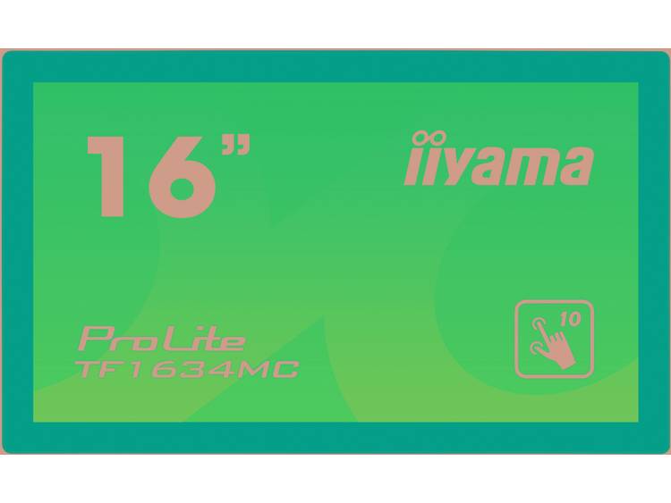 Iiyama ProLite TF1634MC-B6X touch screen-monitor 39,6 cm (15.6) 1366 x 768 Pixels Zwart Multi-touch