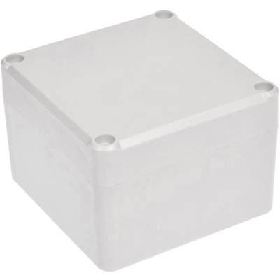 Witte kunststof verbindingskabelbox met vierkante vorm en afgeronde hoeken, geschikt voor elektrische installaties.