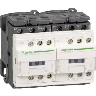 'Schneider Electric Contactor LC1D, dubbel gemonteerd, industriële toepassing voor het besturen van machines en apparaten.'