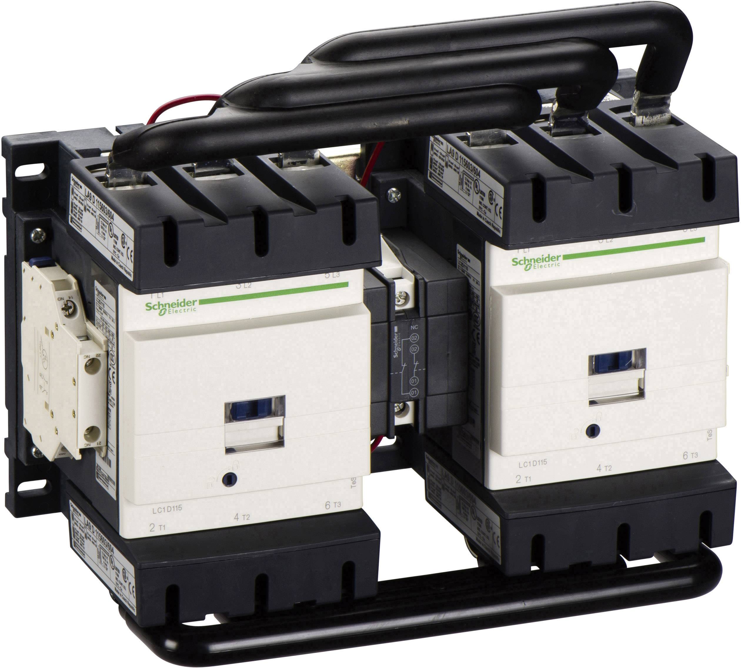 'Elektrisch schakeltoestel met twee parallelle eenheden, zwart frame, en witte schakelaars in het midden.'