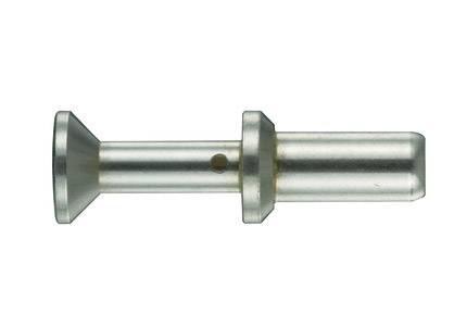 Metalen bout met een platte kop- en schachtdeel, gebruikt als verbindingselement in mechanische toepassingen.