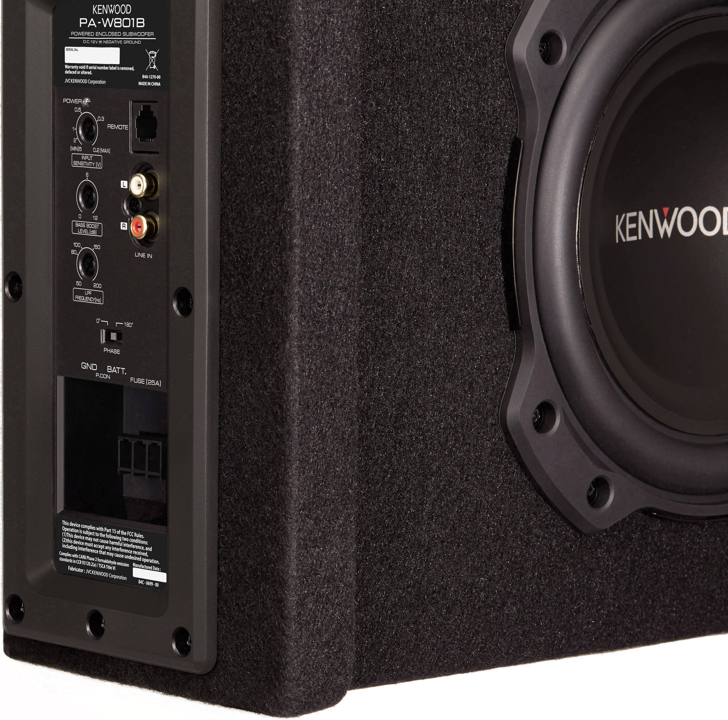 Kenwood PAW801B Autosubwoofer actief 400 W Conrad.nl