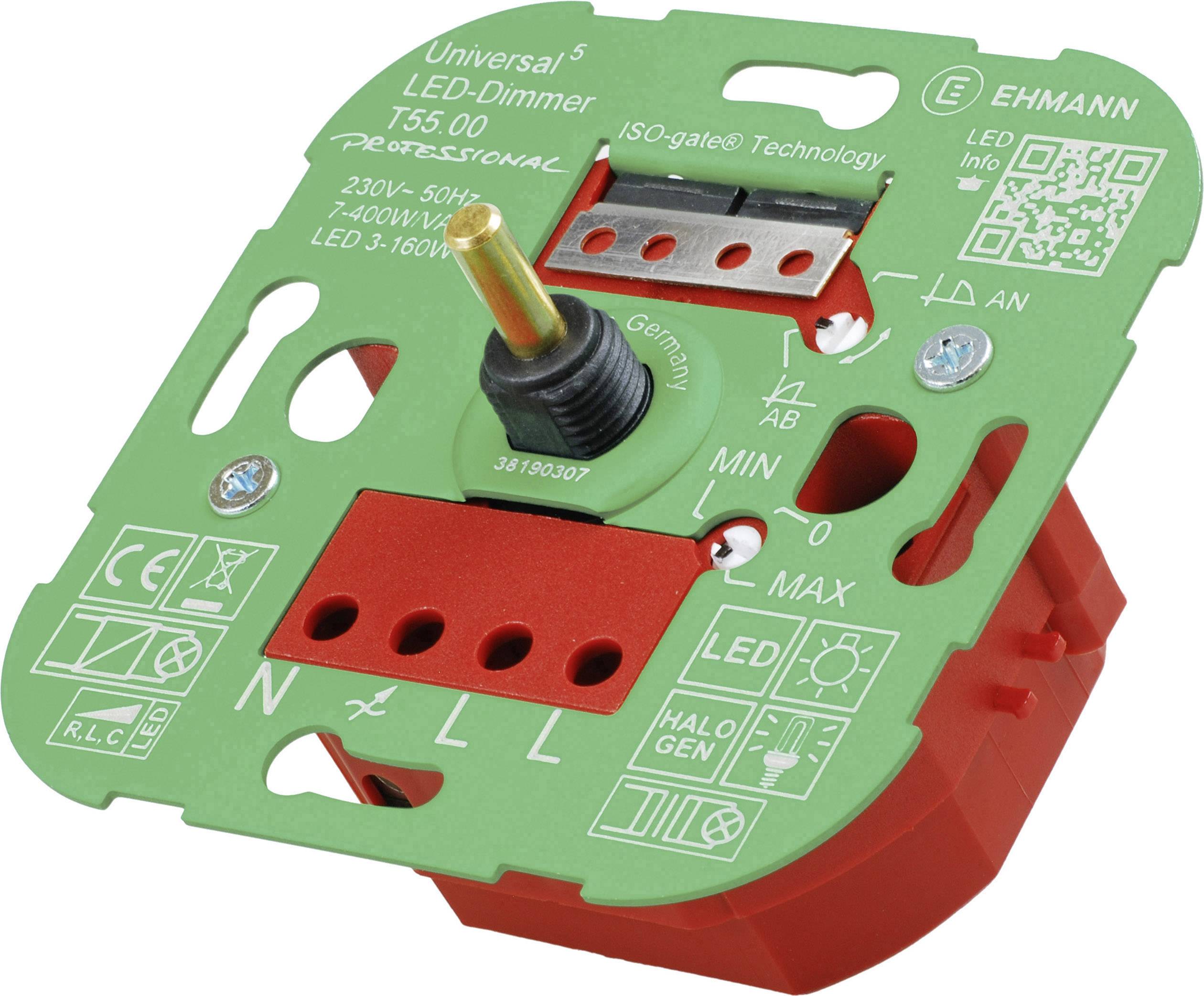 Ehmann 5500x0000 Universele dimmer Geschikt voor lampen LEDlamp