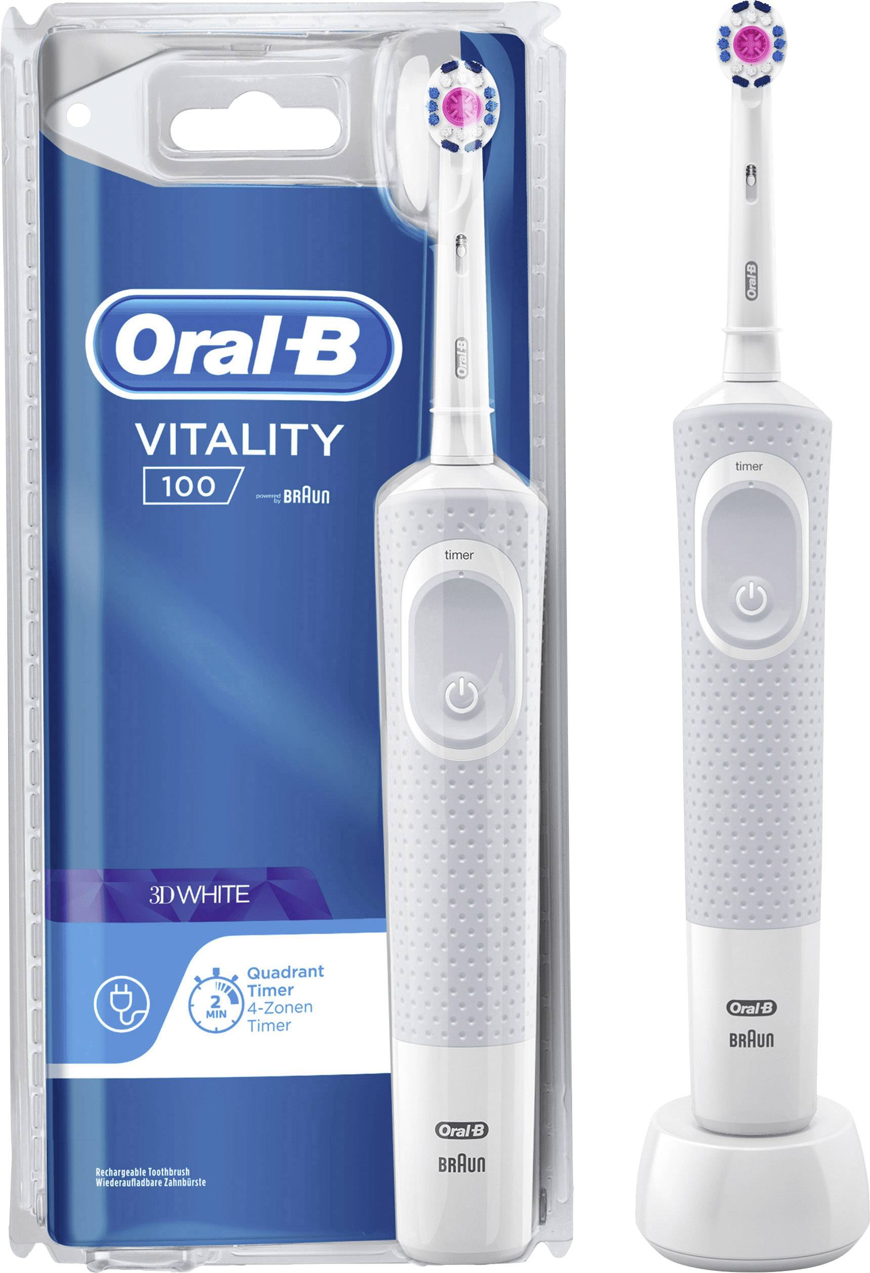 antwoord Mus kans Oral-B Vitality 100 3D white CLS 100 3D white CLS Elektrische tandenborstel  | Conrad.nl