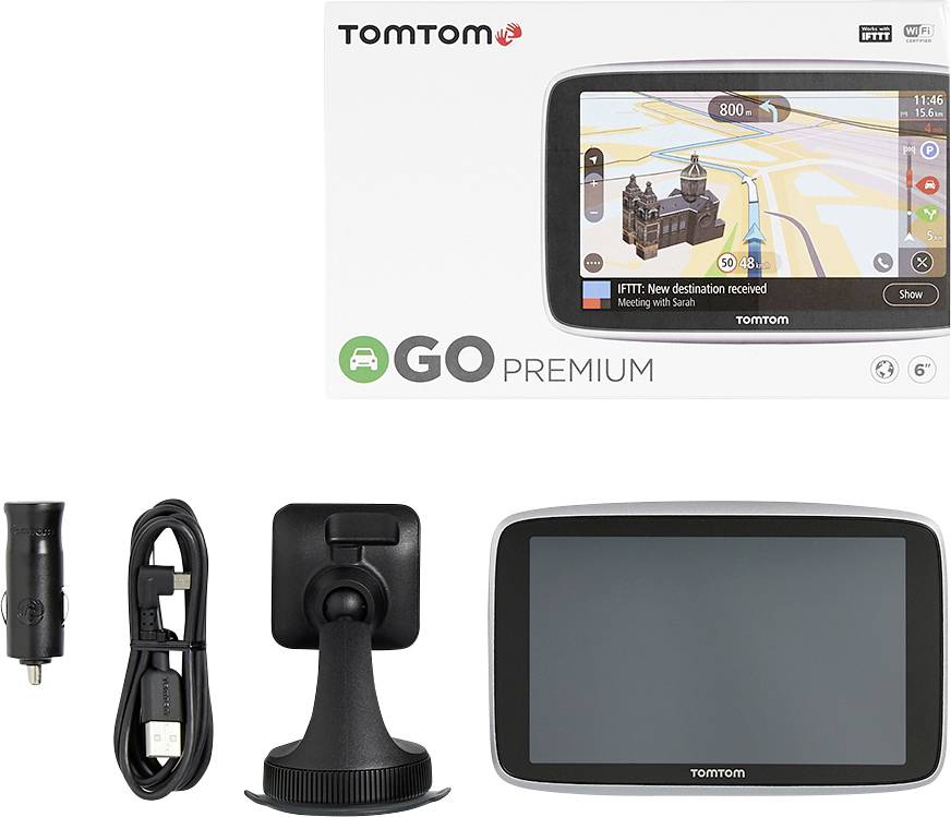 Alvast In zicht visie TomTom GO Premium 6" Navigatiesysteem 15.24 cm 6 inch Wereld | Conrad.nl