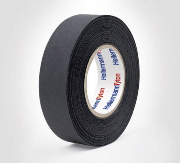 HellermannTyton HTAPE-PROTECT180-PET-BK 712-10002 Textieltape   (l x b) 25 m x 19 mm 1 stuk(s)
