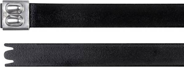 HellermannTyton 111-00299 MBT14XHFC-SS316/SP-BK Kabelbinder 362 mm 12.30 mm Zwart Met kogelsluiting, UV-gestabiliseerd 1 stuk(s)