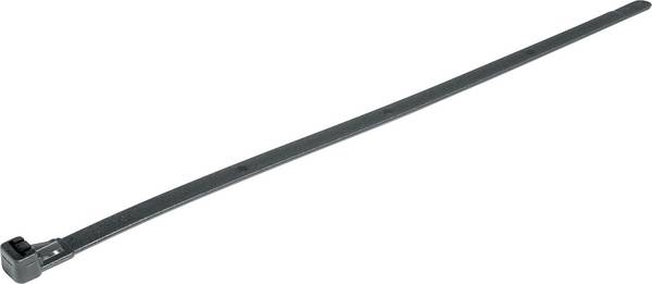 HellermannTyton 131-22560 REL250-PA66W-BK Kabelbinder 250 mm 7.60 mm Zwart UV-gestabiliseerd 100 stuk(s)