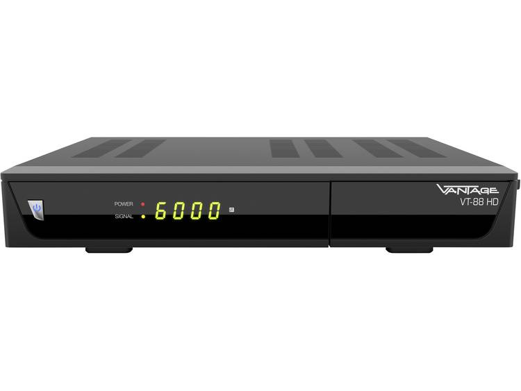 Vantage VT-88 HD HD-satellietreceiver Geschikt voor enkele kabel, Camping gebruik, Opnamefunctie Aan