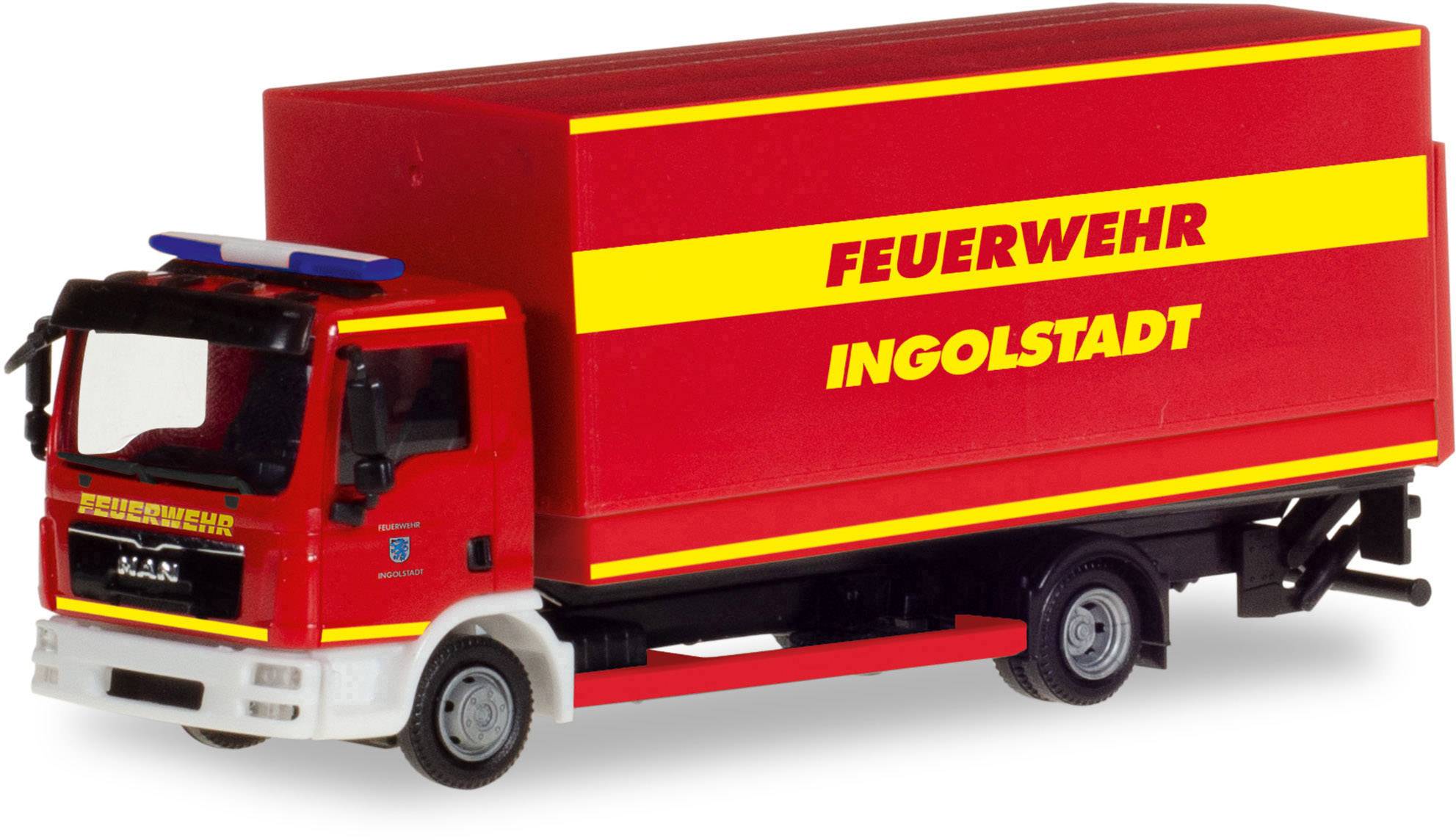 Herpa 094221 H0 Hulpdienstvoertuig, Vrachtwagen MAN TGL canvas vrachtwagen "Brandweer Ingolstadt"