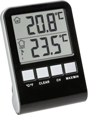 TFA Dostmann Palma 30.3067.10 Zwembadthermometer Zwart