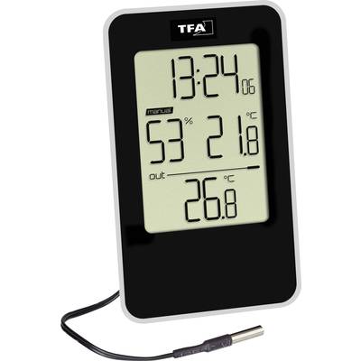 TFA Dostmann  Thermo- en hygrometer Zwart