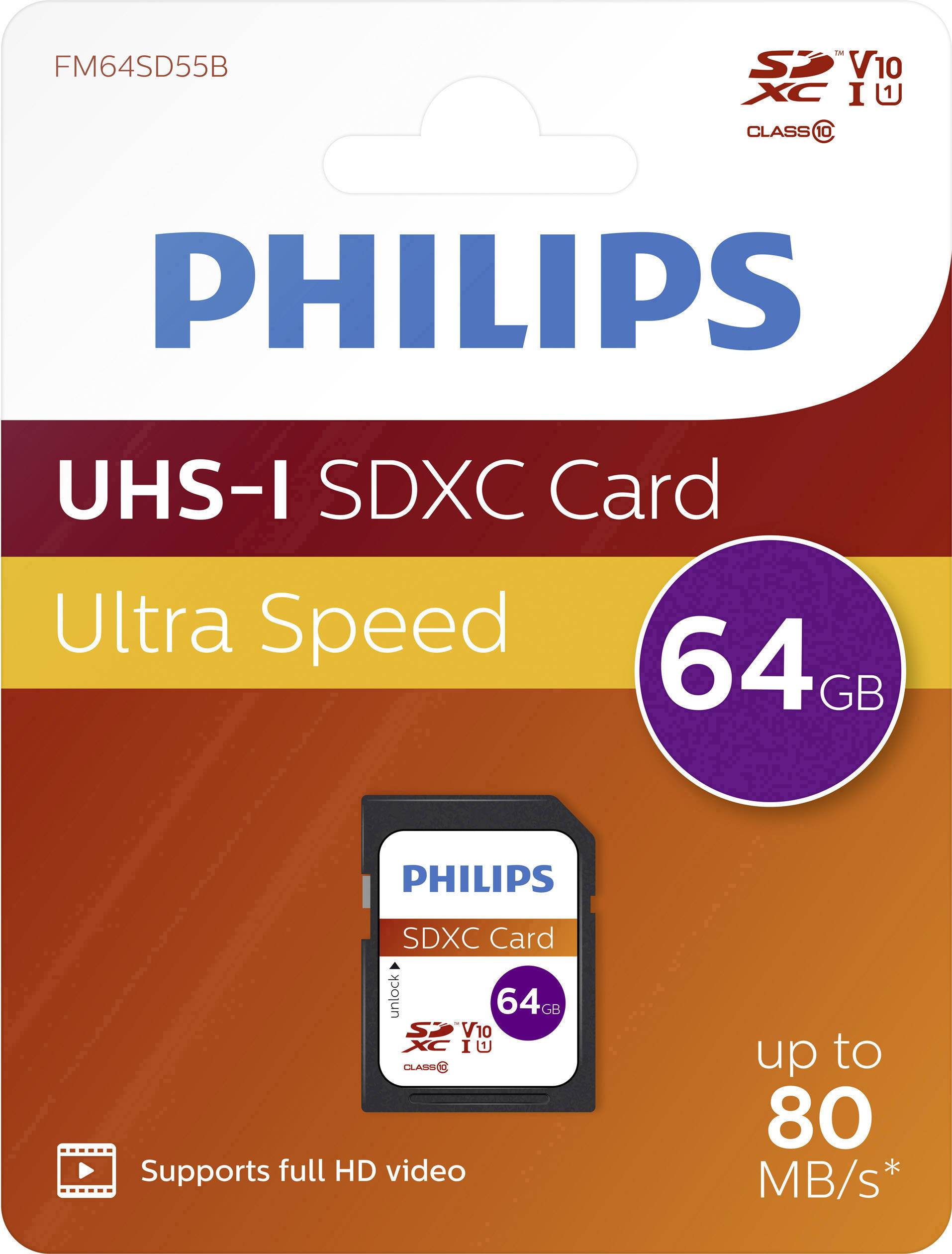 Philips FM64SD55B/00 SDXC-kaart 64 GB Class 10-1