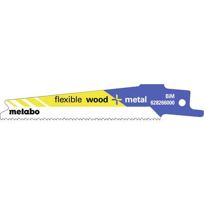 Metabo flexibel hout- en metaalstagbladsverpakkingsetiket, met BiM en productnummer 628266000.