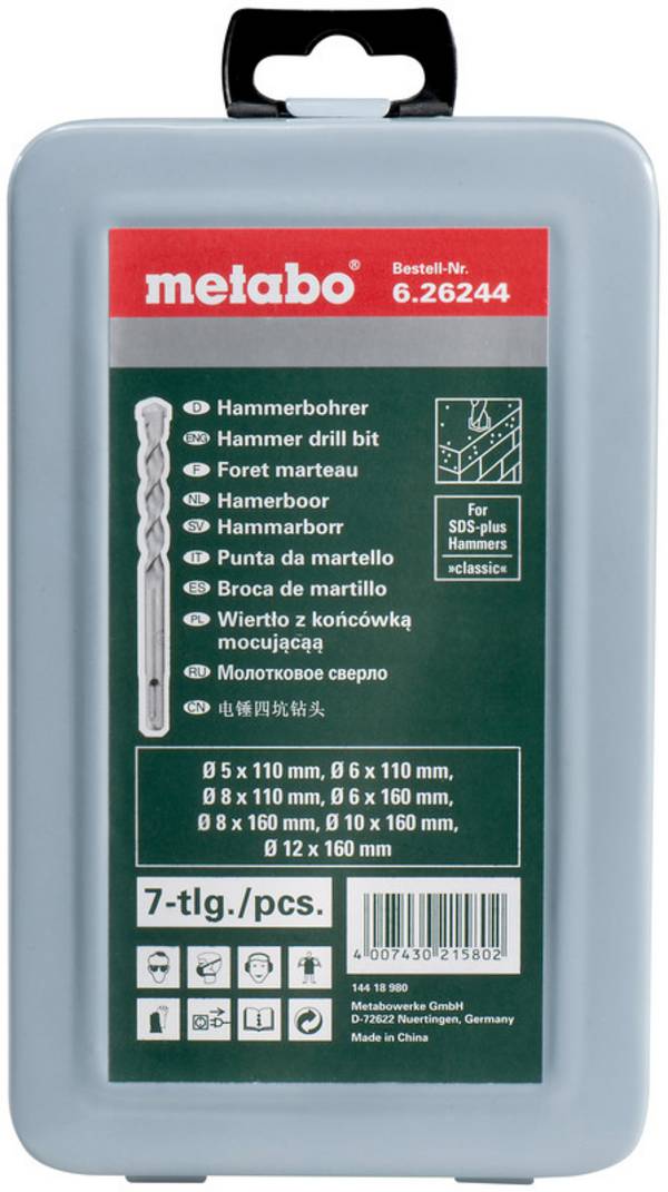 Metabo 626244000 Beton-spiraalboren set 7-delig 5 mm, 6 mm, 6 mm, 8 mm, 8 mm, 10 mm, 12 mm SDS-Plus 7 stuk(s)