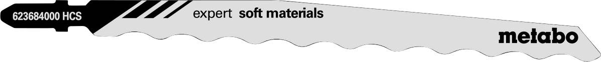 Metabo expert zachte materialen zaagblad etiket met productcode 628364000 HCS.