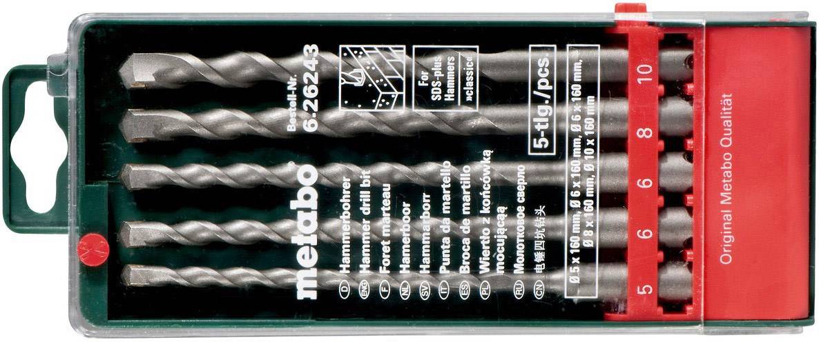 Metabo 626243000 Beton-spiraalboren set 5-delig 5 mm, 6 mm, 8 mm, 10 mm Gezamenlijke lengte 160 mm SDS-Plus 5 stuk(s)