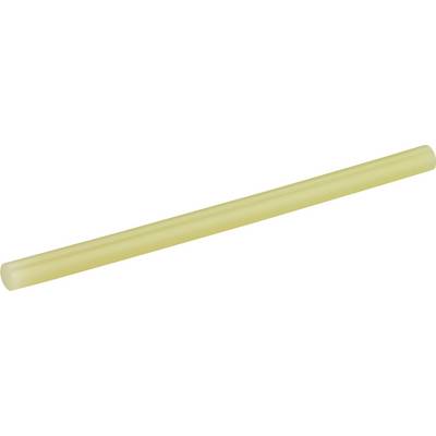 Een gele cilindrische staaf of stok schuin weergegeven op een witte achtergrond.