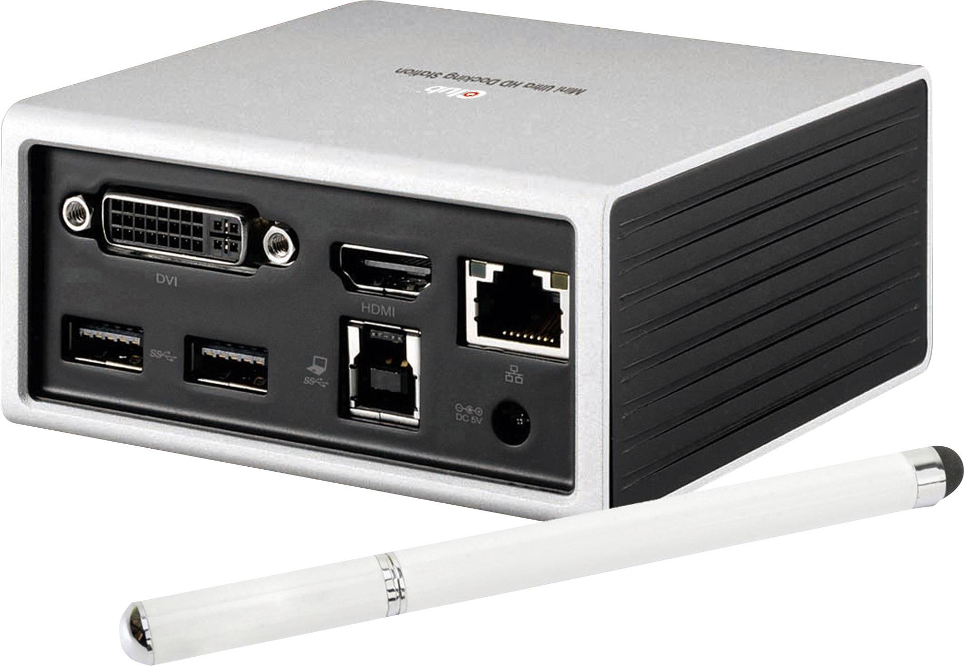Club3D 4K Mini Dockingst USB3 ->4xUSB3/HDMI/DVI/LAN zilver retail-0