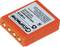 Oranje accu met opdruk 'Cobra NiMH batterijpakket 7.2V 1140mAh', geschikt voor bepaalde elektrische apparaten.
