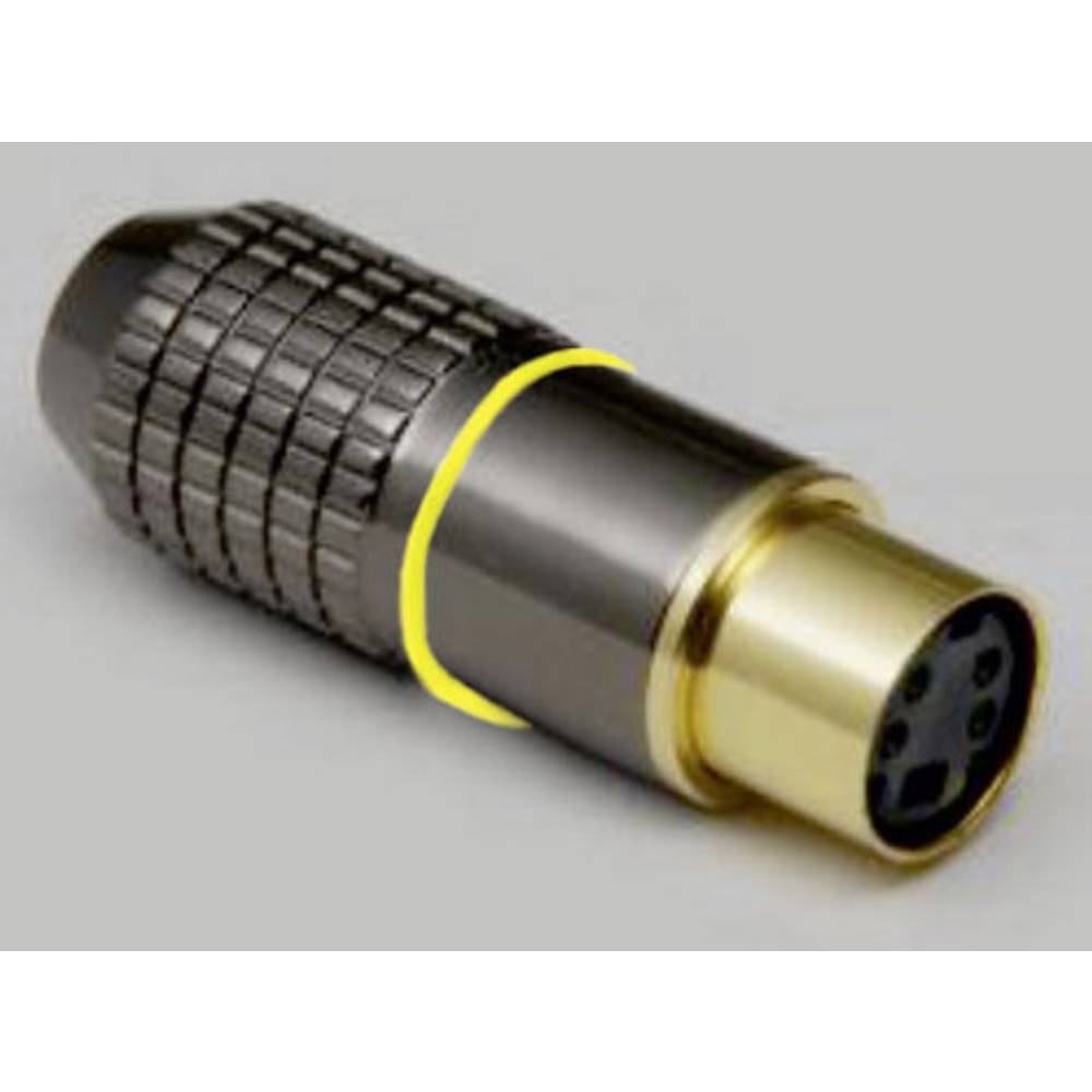 BKL Electronic 0212011 Miniatuur-DIN-connector Koppeling, recht Aantal polen: 6 Chroom 1 stuk(s)