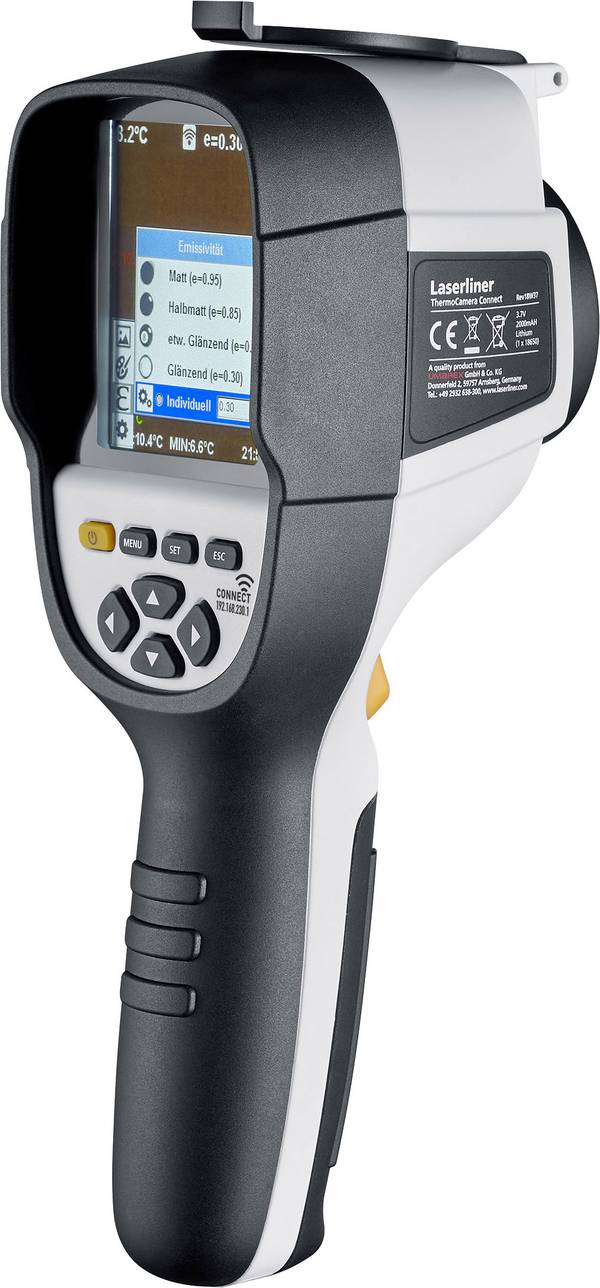 Laserliner ThermoCamera Connect Warmtebeeldcamera  -20 tot 350 °C 220 x 165 Pixel 9 Hz Geïntegreerde digitale camera