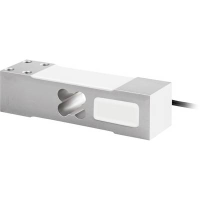 Een rechthoekige, metalen sensor met kabelaansluiting, vaak gebruikt in industriële of technische toepassingen voor gewichtsmeting.