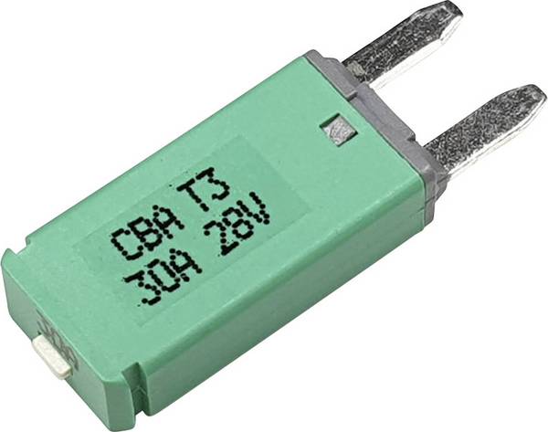 Hansor Circuit Breaker Mini, type 3. Manual Reset, 30A CBA3 Series 30A Zekeringautomaat standaard vlakzekering 30 A Groen 1 stuk(s)