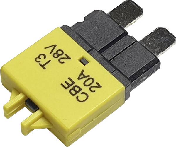 Hansor Circuit Breaker Standard, type 3, Manual Reset, 20A CBE3 Series 20A Zekeringautomaat standaard vlakzekering 20 A Geel 1 stuk(s)