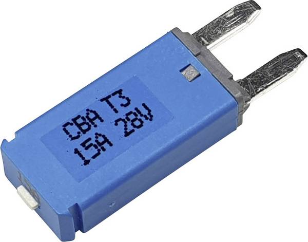 Hansor Circuit Breaker Mini, type 3. Manual Reset, 15A CBA3 Series 15A Zekeringautomaat standaard vlakzekering 15 A Blauw 1 stuk(s)